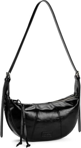 Small Crescent Crossbody Bags for Women Vegan Leather Womens Purse Hobo Shoulder Sling Bag Handbag with Adjustable Strap in Saudi Arabia