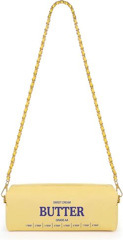 حقيبة كروس مرحة بالزبدة، محفظة صغيرة مع حزام سلسلة، حقيبة كتف من جلد البولي يوريثان هدايا للنساء والفتيات المراهقات in Kuwait