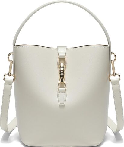 GEMIU Leather Bucket Bag, Crossbody Bags for Women, Classic Simple Shoulder Purses Handbag with Adjustable Strap in Saudi Arabia