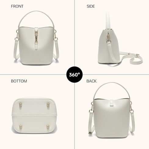 GEMIU Leather Bucket Bag, Crossbody Bags for Women, Classic Simple Shoulder Purses Handbag with Adjustable Strap in Saudi Arabia