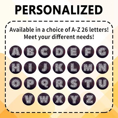 هدايا خطافية أولية من الماس المضحك - حرف F من الألماس الفضي - حامل محفظة قابل للطي للطاولة - شماعة حقيبة يد مستديرة للنساء - هدايا عيد ميلاد للعائلة وزملاء العمل والأصدقاء والسيدة الرئيسة in Kuwait