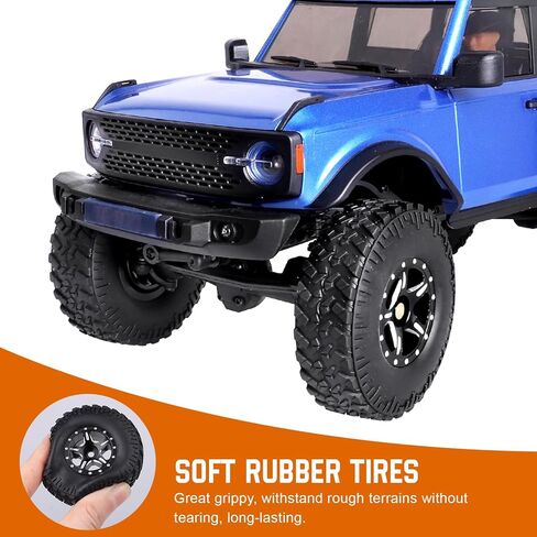 4PCS 1.0 Beadlock Wheel Rims Tires Set w/Locknuts and Wrench for 1/24 RC Crawler Car Axial SCX24 90081 AXI00001 AXI00002 Parts (Style 1) in Kuwait