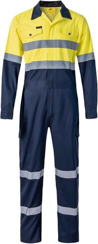 الرجال المعطف العاكسة تنفس ميكانيكي حللا طويلة الأكمام بدلة العمل مرحبا فيس المآزر in Kuwait