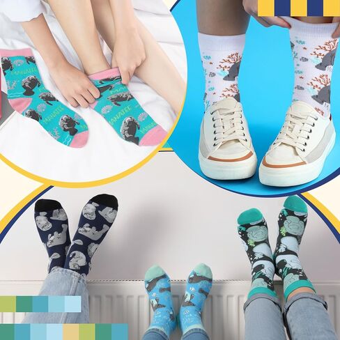 6 Pairs Crew Adult Socks Novelty Cotton Crew Socks for Men Women Adult Idea Funny Christmas Father's Day Stuff Gift in Saudi Arabia
