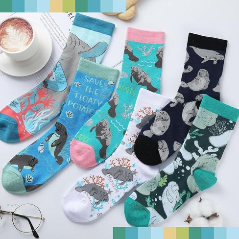 6 Pairs Crew Adult Socks Novelty Cotton Crew Socks for Men Women Adult Idea Funny Christmas Father's Day Stuff Gift in Saudi Arabia