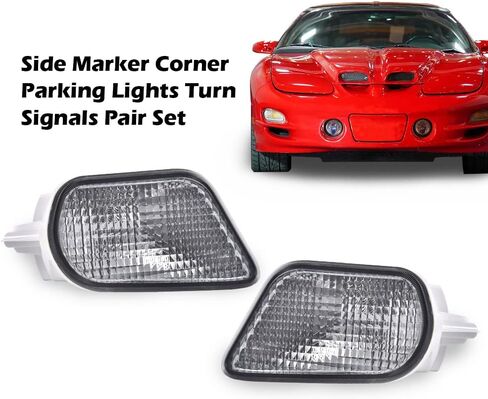 G-PLUS Side Marker Corner Parking Lights Turn Signals Compatible with 1998-2002 Pontiac Firebird Trans Am 10301404 10301405 GM2520177 GM2521177 (Smoky) in Saudi Arabia