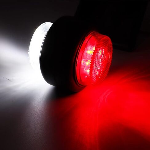 NP 2X Truck Trailer LED Elbow Rubber Side Marker Light White Red Outline Clearance Indicator Lamp for Lorry Van Caravans in Saudi Arabia