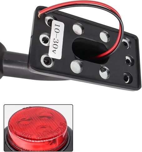 NP 2X Truck Trailer LED Elbow Rubber Side Marker Light White Red Outline Clearance Indicator Lamp for Lorry Van Caravans in Saudi Arabia