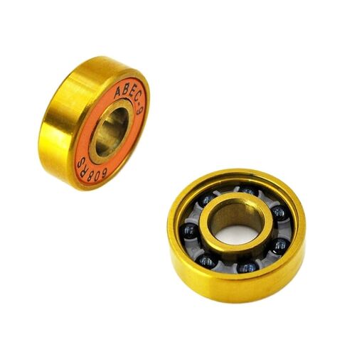 8pcs 608 2RS Hybrid Black Ceramic Ball Bearings 8 * 22 * 7mm Skateboard Wheel Gold Longboard Bearings in Saudi Arabia
