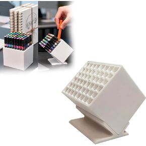 Marker Storage Organizer, 48 Slots 12mm Marker Storage, Vertical/45° Angle Placement, Desk Marker Organizer With Dividers, For Home and Office in Kuwait