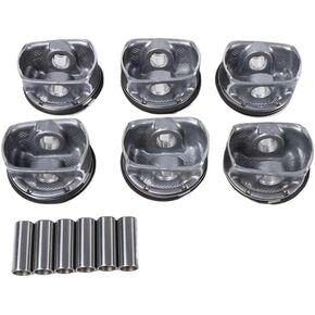 6-Piece Piston Ring Set with 9.3:1 Compression Ratio for N52B30 Engine Compatible with E87 E90 E92 E60 E61 130i 330i 530i - Replaces Part Numbers 11257564335 11257559434 in Kuwait