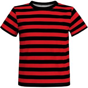 تي شيرت مخطط للأولاد، قميص Pugsley Addams، أزياء الهالوين للأطفال، مايم، تي شيرت لصوص البنك in Saudi Arabia