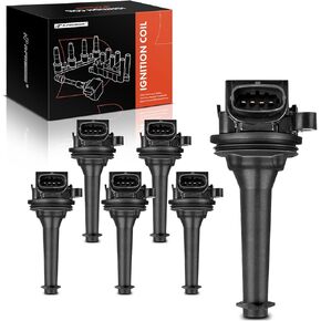 A-Premium 5PCS Ignition Coil Packs Compatible with Volvo Vehicles - 2.3L 2.4L 2.5L - C70 1999-2005, S60 2001-2005, S70 1999-2000, S80 2004-2006, V70 1999-2007, XC70 2003-2006, XC90 2003-2006 in Kuwait