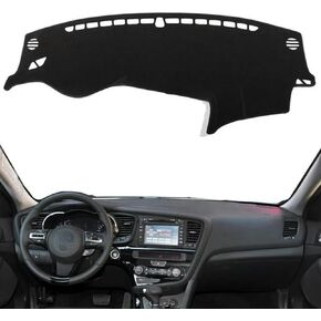 Car Dashboard Cover Anti-Scratch Dash Cover Interior Dash Covers - for KIA Optima / K5 2010-2015 Third Generation (TF), Black(Red Edge), Left Hand Drive in Saudi Arabia