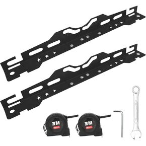 قطعتان من لوحات أدوات محاذاة أصابع القدم، لوحة أدوات محاذاة أصابع القدم مع قطعتين من شريط القياس، مع فتحات تعليق - قياسات سريعة ودقيقة، مناسبة للمركبات المختلفة (يتطلب الاتصال) أسود in Kuwait