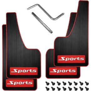 4PCS Car Mud Flaps, Soft Rubber Mudguard Fender Splash Guards for SUV/Truck/Sedan, Universal Sports Mud Flaps Guards Splash, Front & Rear Set with Hardware, Anti-Collision Design (43x23cm) in Kuwait