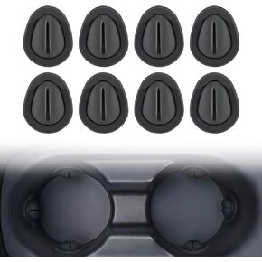 8 قطع من حامل أكواب السيارة السيليكون، محدد موضع الحامل، حامل أكواب ثابت ومضاد للانسكاب للسيارة RV (أسود) in Kuwait