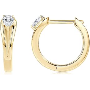 Pear Moissanite Hoop Earrings, 0.6cttw D Color 3x4mm Pear Cut Moissanite 925 Sterling Silver Round Earrings for Women Wedding Birthday Christmas Jewerly Gifts in Kuwait