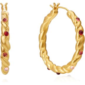Gold Plated on Copper Earrings for Women Vivian Hoop Earrings,18K Gold Plated on Copper Hoops in Saudi Arabia