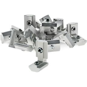 8020, 33440, 10 and 25 Series 80/20 L Shaped Bracket Interior Inside Corner Connector with Set Screws for Aluminum Extrusion Profile, Inside to Inside (15) in Kuwait