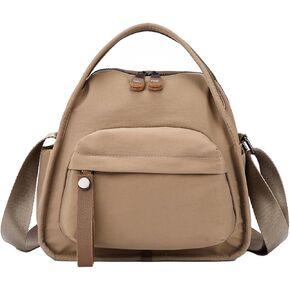 Canvas Nylon Shoulder Bags for Women Casual Solid Crossbody Handbag Trendy Top Handle Purse Satchel Travel Commute in Kuwait