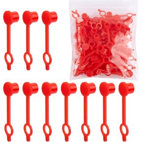 (50 Count) Grease Fitting Caps fits All Standard and Metric Grease Fittings,Red in Kuwait