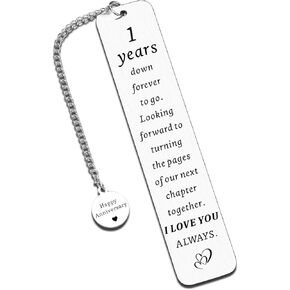 1 Year Anniversary Gifts for Her Him Boyfriend Girlfriend Couples Women Men 1st Wedding Anniversary Bookmark Gifts for Husband Wife Fiance Fiancee One Year Anniversarys Wedding Gifts in Kuwait