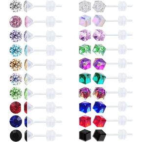 أقراط بلاستيكية من تشيكوسلوفاكيا للأذنين الحساسة، حلق هندسي للنساء لا يسبب الحساسية in Kuwait