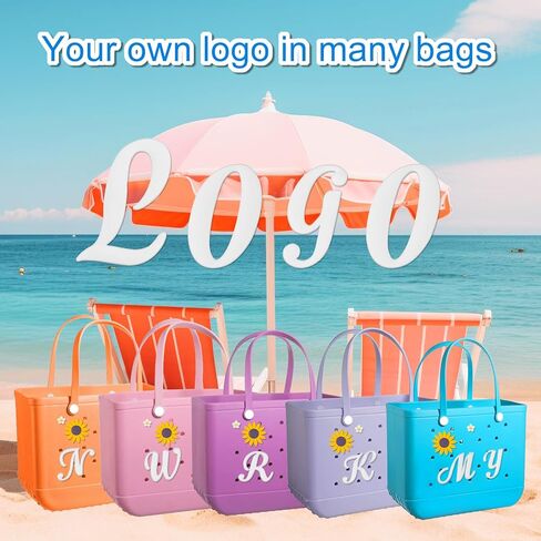 Hikkcos Letter Charms for Bogg Bag Flowers Accessories for Bogg Bag Insert Decorative alphabet charm for Handbag Beach Tote Bag in Saudi Arabia