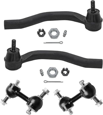 Detroit Axle - Front Sway Bars Tie Rods for 2003-2007 Honda Accord, 2004-2008 Acura TSX, 2 Stabilizer Sway Bar End Links 2 Outer Tie Rod Links 2005 2006 Replacement in Saudi Arabia