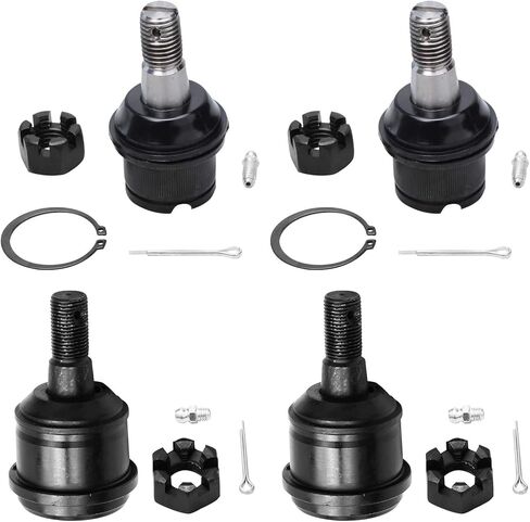 محور ديترويت - 4WD أمامي 12 قطعة مجموعة تعليق المحاور U-Joint لـ 03-08 Dodge Ram 2500 3500، محاور U-Joint وصلات كروية خارجية وقضبان ربط داخلية ضبط الأكمام 2003 2004 2005 2006 2007 2008 استبدال in Saudi Arabia