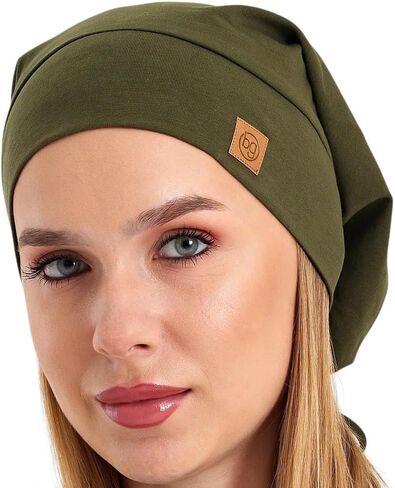 Unisex Cotton Slouchy Beanie – Lightweight Four-Season Stretch Knit Hat & Neck Gaiter for Men and Women in Kuwait