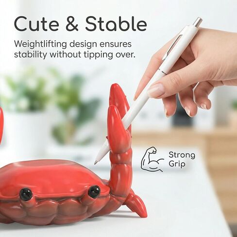 Red Crab Pen Holders - Cute Desk Organizer, Funny Gift for Office, Unique Pencil & Small Item Holder, Desk Crab Pen Holder for Outdoor in Saudi Arabia