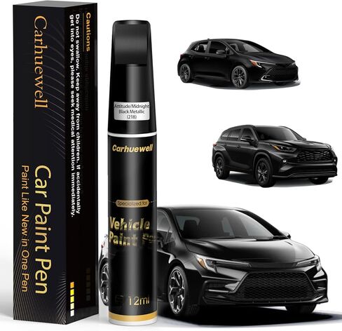 طلاء 218 Attitude/Midnight Black Metallic Touch Up متوافق مع قلم إصلاح الخدوش التلقائي المتخصص من تويوتا للسيارات سهل الاستخدام in Kuwait