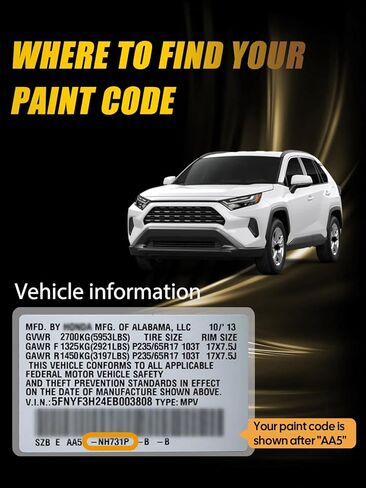 طلاء 218 Attitude/Midnight Black Metallic Touch Up متوافق مع قلم إصلاح الخدوش التلقائي المتخصص من تويوتا للسيارات سهل الاستخدام in Kuwait