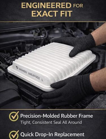 CA9360 Engine Air Filter, Fit for Toyota Camry 2002-2006, Camry Hybrid 2007-2011, Sienna 2004-2010, Highlander 2001-2007/2009-2013 - Replaces# 17801-0H010, 17801-0H020, 17801-20040 in Kuwait
