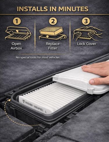 CA9360 Engine Air Filter, Fit for Toyota Camry 2002-2006, Camry Hybrid 2007-2011, Sienna 2004-2010, Highlander 2001-2007/2009-2013 - Replaces# 17801-0H010, 17801-0H020, 17801-20040 in Kuwait