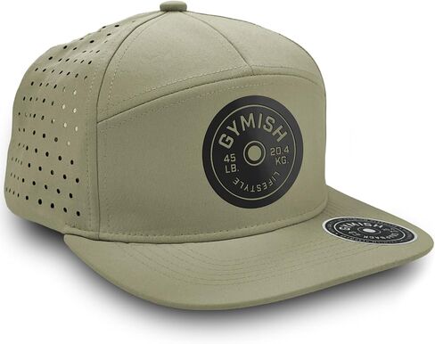 Gym Weight Plate Workout Hat for Men Classic 7 Panel Laser Vented Snapback Hat Mens Gifts in Saudi Arabia