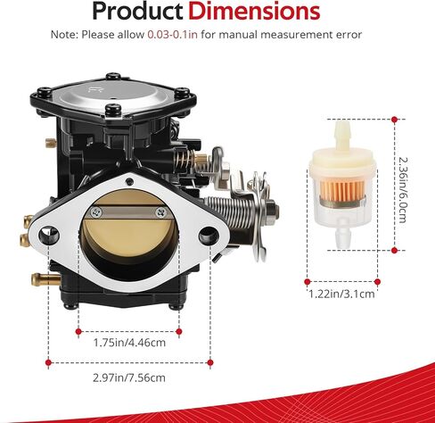 JAVIK Carburetor Carb With Fuel Filter Clean Brushes For Yamaha Mikuni 44MM Personal Watercraft Super Jet FX-1 WaveRunner WaveRaider WaveBlaster 650 700 1990-1997 O.E.M# 61X-14301-02-00 in Kuwait