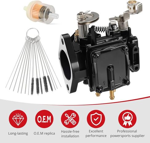 JAVIK Carburetor Carb With Fuel Filter Clean Brushes For Yamaha Mikuni 44MM Personal Watercraft Super Jet FX-1 WaveRunner WaveRaider WaveBlaster 650 700 1990-1997 O.E.M# 61X-14301-02-00 in Kuwait