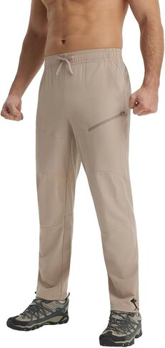 baleaf Mens Hiking Pants Waterproof Stretch Cargo Work with 6 Pockets Lightweight Elastic Waist Travel UPF 50+ Fishing in Saudi Arabia