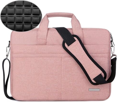 Laptop Bag Sleeve Case Shoulder Handbag Notebook Pouch Briefcases for 13 14 15 15.6 Inches (Color : Airbag-Pink, Size : 16.1in) in Saudi Arabia