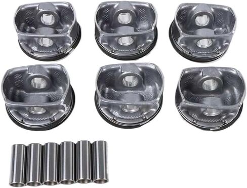6-Piece Piston Ring Set with 9.3:1 Compression Ratio for N52B30 Engine Compatible with E87 E90 E92 E60 E61 130i 330i 530i - Replaces Part Numbers 11257564335 11257559434 in Kuwait