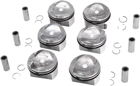 Pistons With Rings Set STD 85.5mm Compatible With 3.2 L CALA CALB For A4 Avant B8 A5 A6 Q5 Van 3.2L FSI V6 GAS in Saudi Arabia