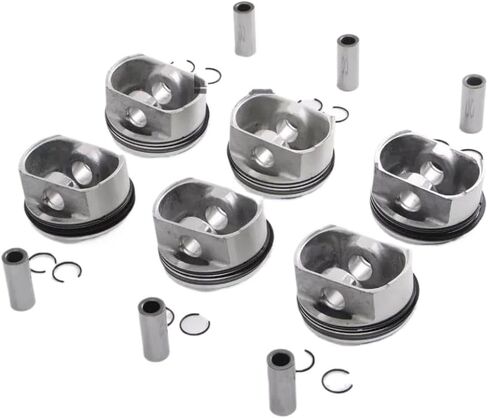 Pistons With Rings Set STD 85.5mm Compatible With 3.2 L CALA CALB For A4 Avant B8 A5 A6 Q5 Van 3.2L FSI V6 GAS in Saudi Arabia