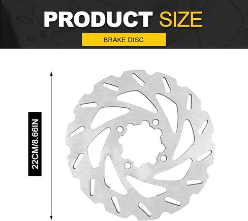 220MM Rear Brake Rotor Disc ATV Compatible with Yamaha Banshee 350, Blaster 200, Raptor 660R, Warrior 350 & Wolverine 350 | Replaces OEM 2XJ-25831-50-00, 2GU-25831-51-00 in Kuwait