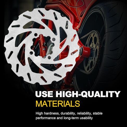 220MM Rear Brake Rotor Disc ATV Compatible with Yamaha Banshee 350, Blaster 200, Raptor 660R, Warrior 350 & Wolverine 350 | Replaces OEM 2XJ-25831-50-00, 2GU-25831-51-00 in Kuwait