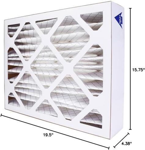 مرشحات AIRX الهواء النظيف الشرير. 16x20x5 AKA 16x20x4 - الحجم الفعلي هو 15.75 × 19.5 × 4.375 بوصة فلتر هواء MERV 11 HVAC AC بديل لفلتر فرن هانيويل FC100A1003، عبوة من قطعتين للحساسية. صنع في الولايات المتحدة الأمريكية. in Kuwait