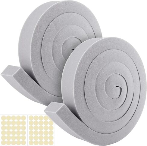 moonoom 4 Pcs Foam Air Conditioner Weatherseal Tape-1''x1''6.5ft Air Conditioner Foam Tape-Non-Adhesive Foam Seal Strip with Glue Point for Air Conditioner Door Window Seal in Kuwait