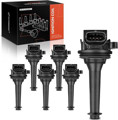 A-Premium 5PCS Ignition Coil Packs Compatible with Volvo Vehicles - 2.3L 2.4L 2.5L - C70 1999-2005, S60 2001-2005, S70 1999-2000, S80 2004-2006, V70 1999-2007, XC70 2003-2006, XC90 2003-2006 in Saudi Arabia